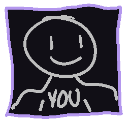 drawing of you, smiling.